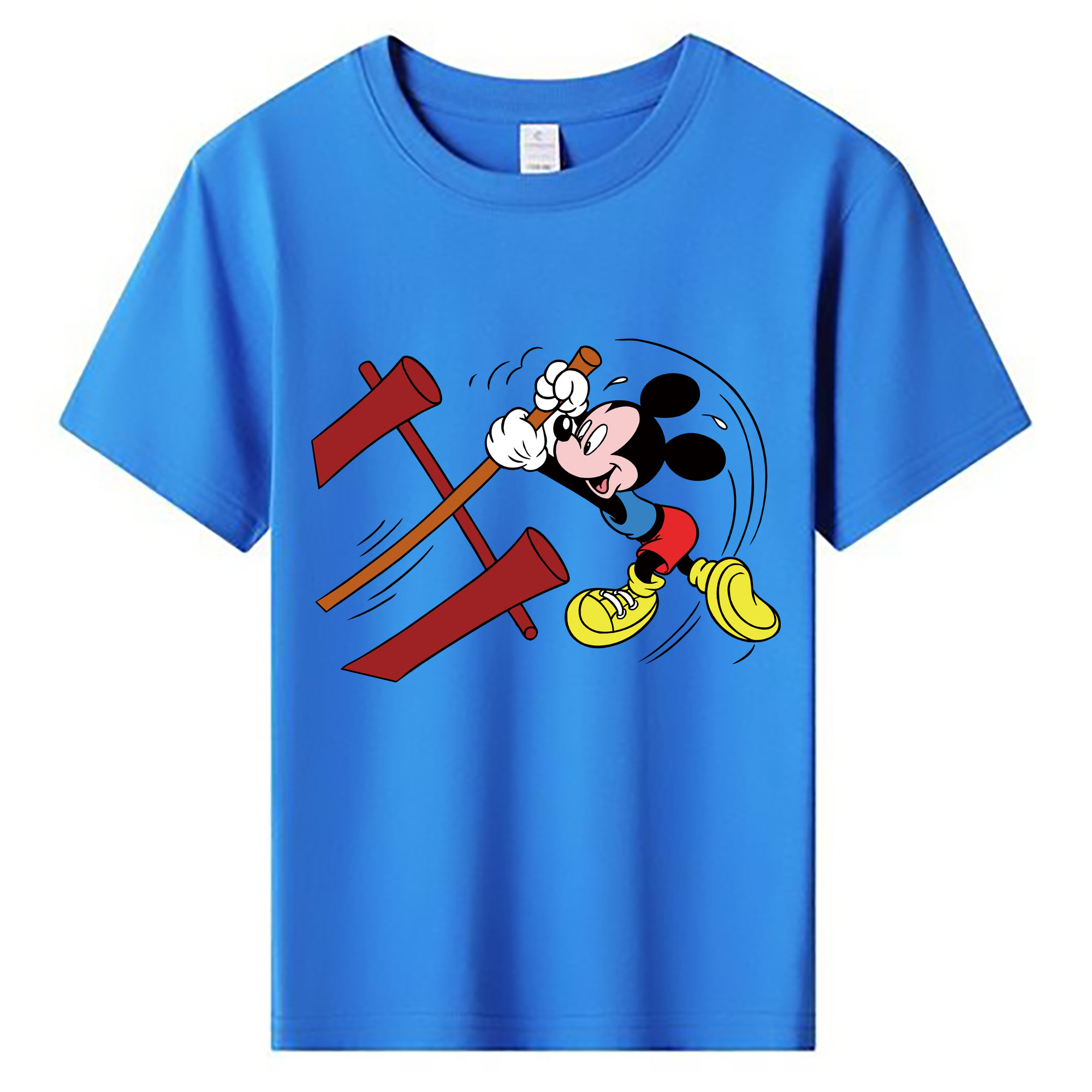 ミッキーマウス Mickey Mouse 綿100％キッズTシャツ（フロントプリント）